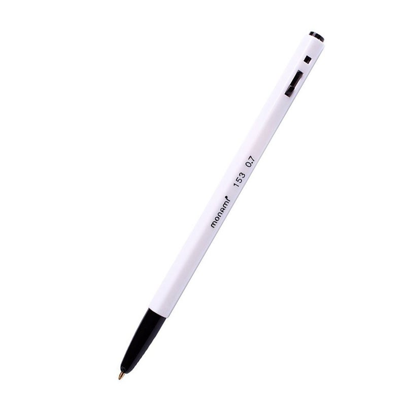Monami 153 Ballpoint Pen 0.7mm Dozen Box (Black, Blue, Red Ink Assorted Color 12 Pens) - Image 2